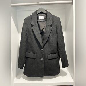 Old Navy women’s Black Jack wool blend relaxed fit Blazer boucle Classic medium